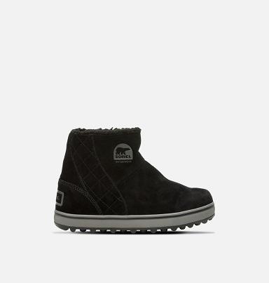 Sorel Glacy Boots UK - Womens Winter Boots Black (UK5480763)